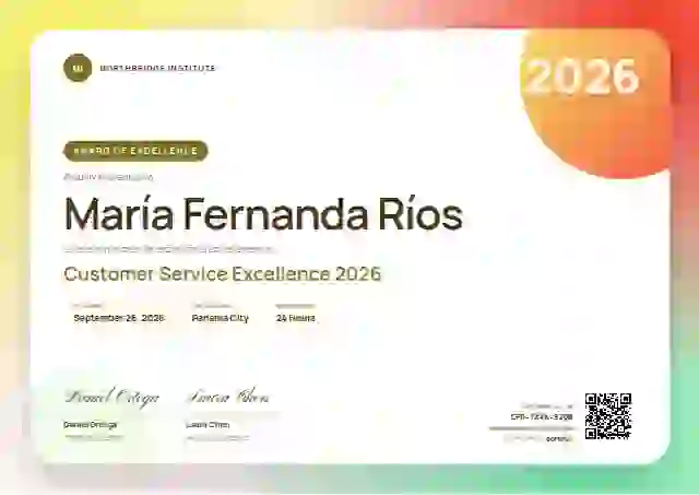 Plantilla de certificado Aurora Gradient Marigold Round Card de premios y logros