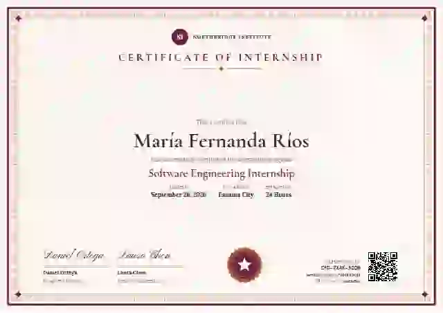 Double Frame Diploma Raspberry Faint Strip internship certificate template