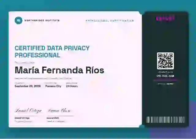 Workshop Ticket Cerulean Narrow Margin professional certification certificate template