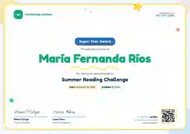 Playful Ocean Solid Border school and kids certificate template