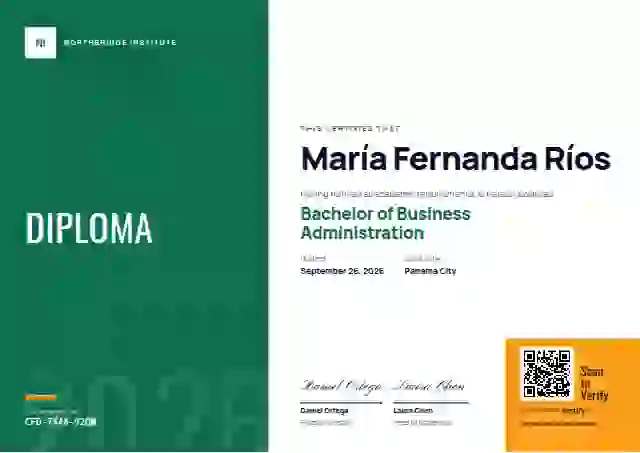 Color Block Green Oswald Manrope academic diploma certificate template