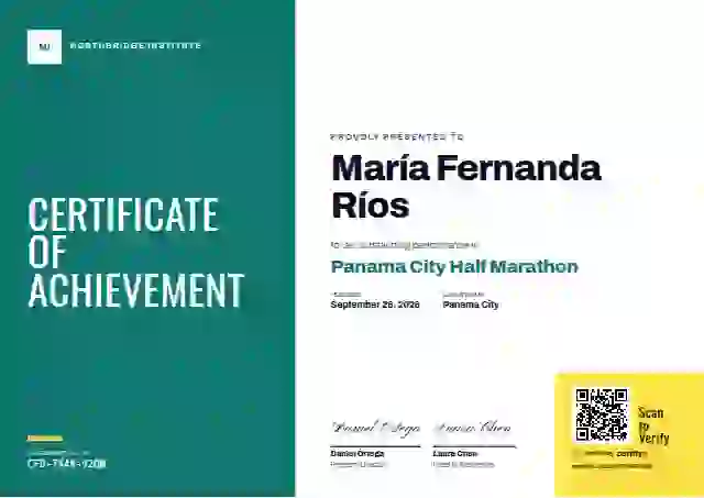 Color Block Lagoon No Year 2 sports certificate template