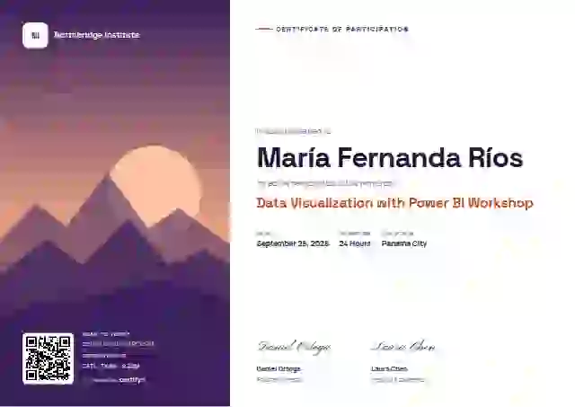 Duotone Plum webinar and workshop certificate template