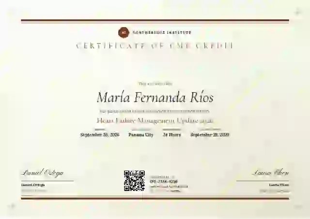 Letterpress Vermilion Heavy Rule healthcare and cme certificate template