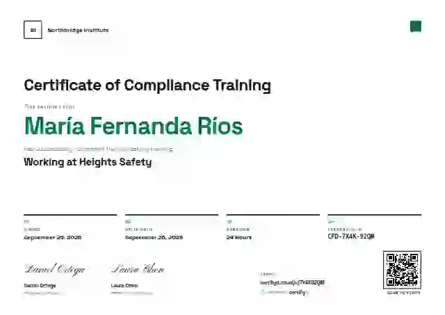 Swiss Grid Green Small Square compliance and safety certificate template
