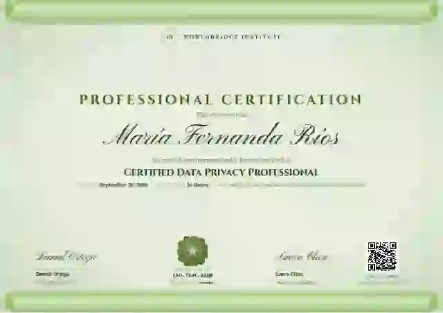 Scroll Parchment Lime Thick Roll professional certification certificate template