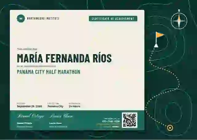Contour Map sports certificate template