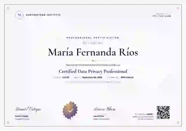 Classic Seal Indigo professional certification certificate template