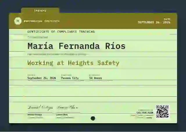 Plantilla de certificado Catalogue Card Marigold de cumplimiento y seguridad