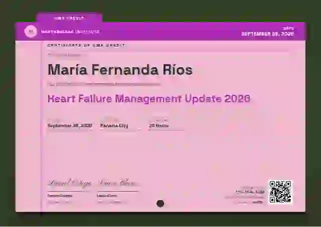 Catalogue Card Fuchsia healthcare and cme certificate template