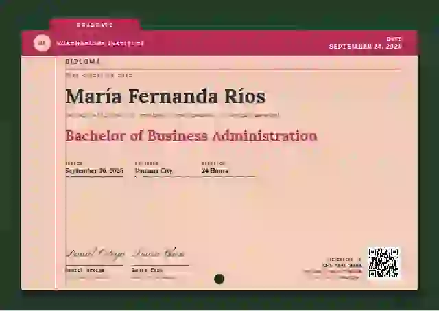 Catalogue Card Ruby academic diploma certificate template