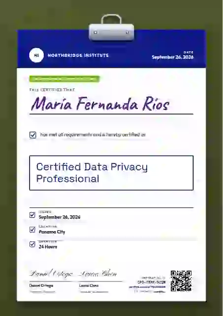 Plantilla de certificado Clipboard Chart Ultramarine de certificación profesional