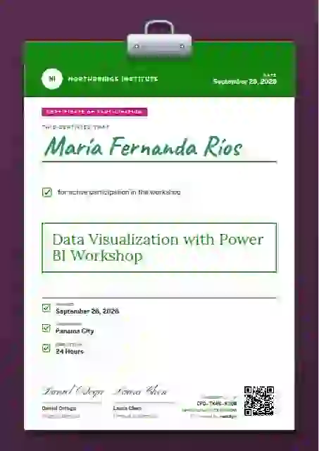Clipboard Chart Meadow webinar and workshop certificate template