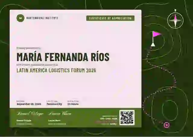 Contour Map Lime conference speaker certificate template