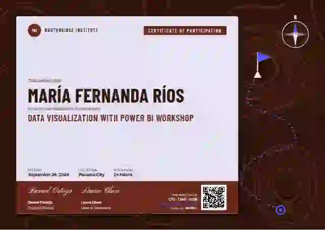 Contour Map Vermilion webinar and workshop certificate template