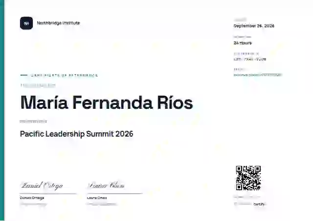 Plantilla de certificado Modern Minimal Teal de asistencia a eventos