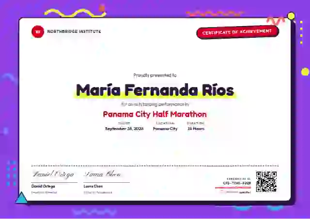 Memphis Pop Ruby sports certificate template