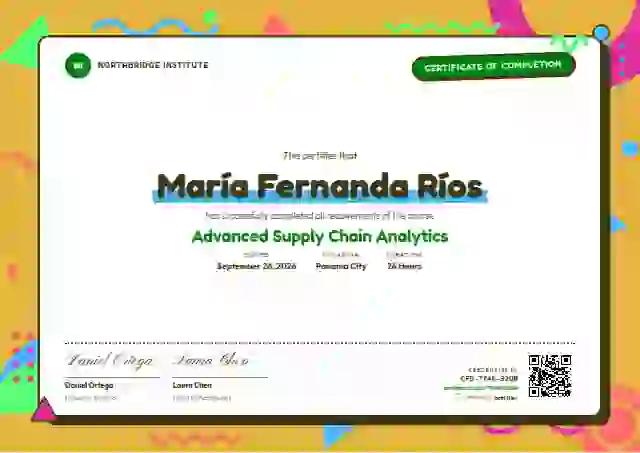 Memphis Pop Meadow course completion certificate template