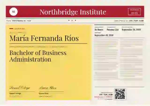 Newspaper Front Scarlet academic diploma certificate template