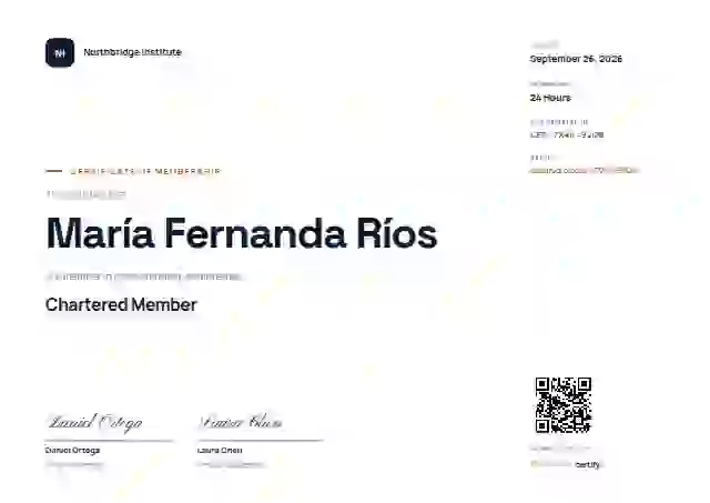 Plantilla de certificado Modern Minimal Amber de membresía