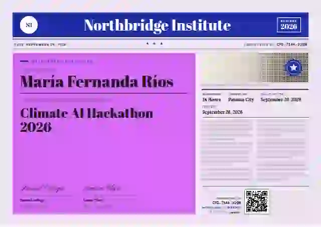 Newspaper Front Ultramarine hackathon certificate template