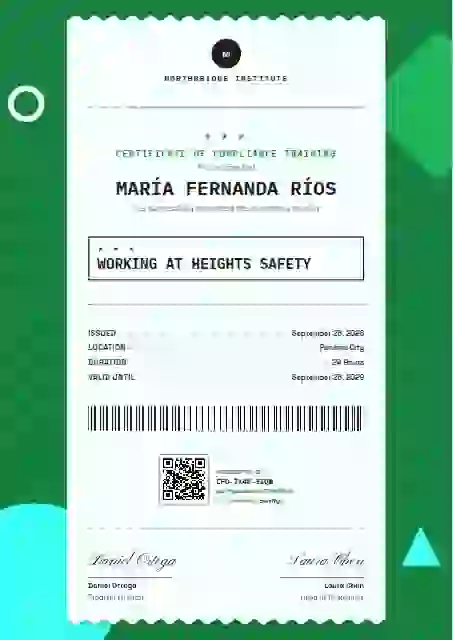 Receipt Roll Jade compliance and safety certificate template