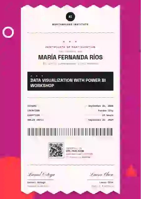 Receipt Roll Raspberry webinar and workshop certificate template