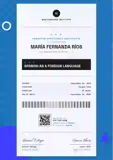 Receipt Roll Azure language proficiency certificate template