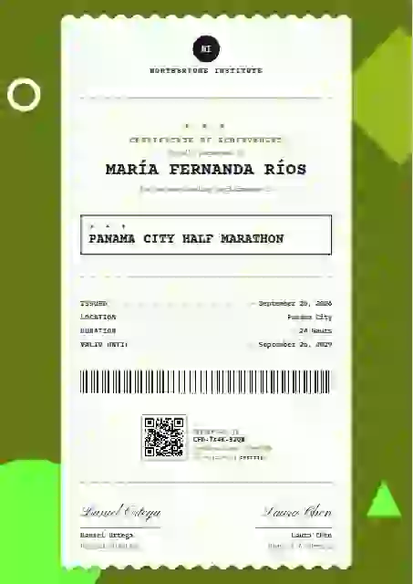 Receipt Roll Lime sports certificate template