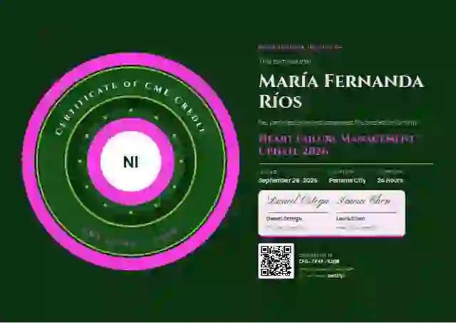 Ring Seal Fuchsia healthcare and cme certificate template