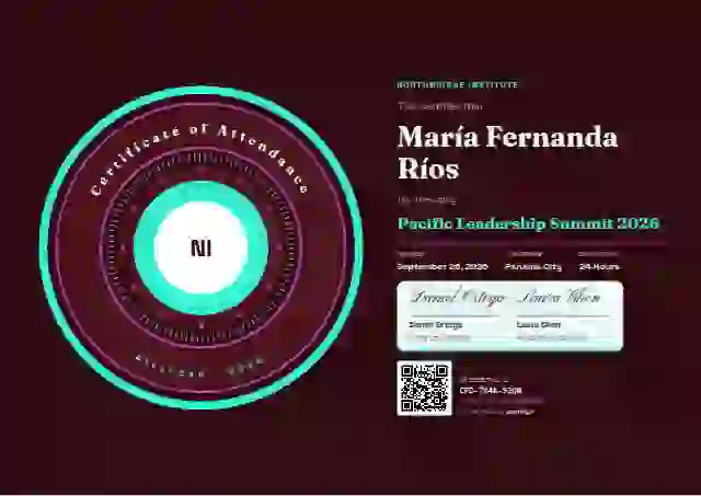 Ring Seal Seafoam event attendance certificate template