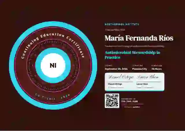 Ring Seal Cerulean continuing education certificate template