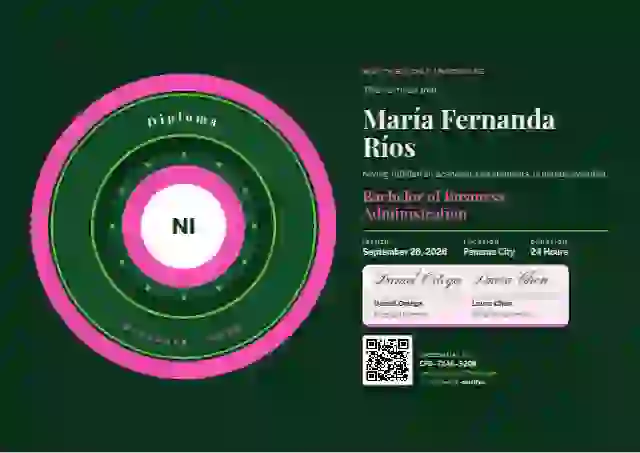Ring Seal Raspberry academic diploma certificate template