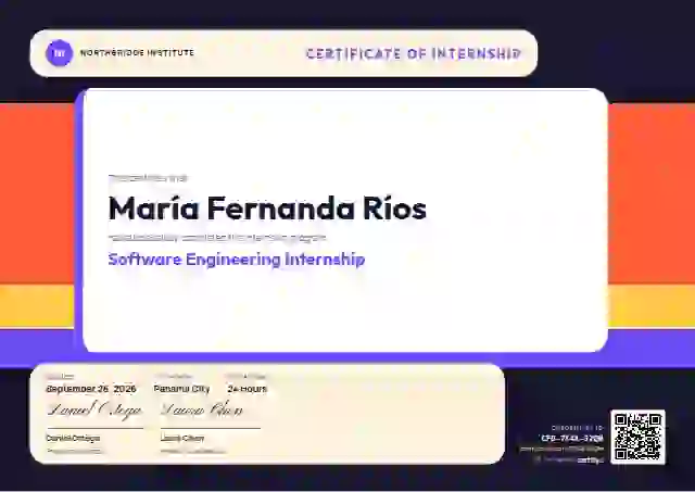 Stacked Bars Vermilion internship certificate template