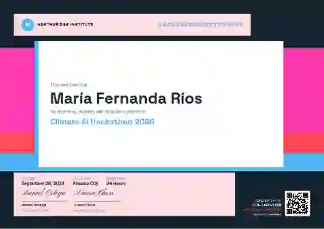 Stacked Bars Raspberry hackathon certificate template