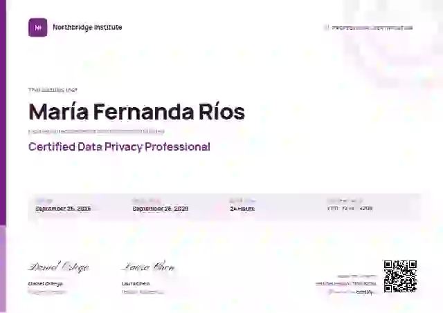 Plantilla de certificado Corporate Clean Plum de certificación profesional