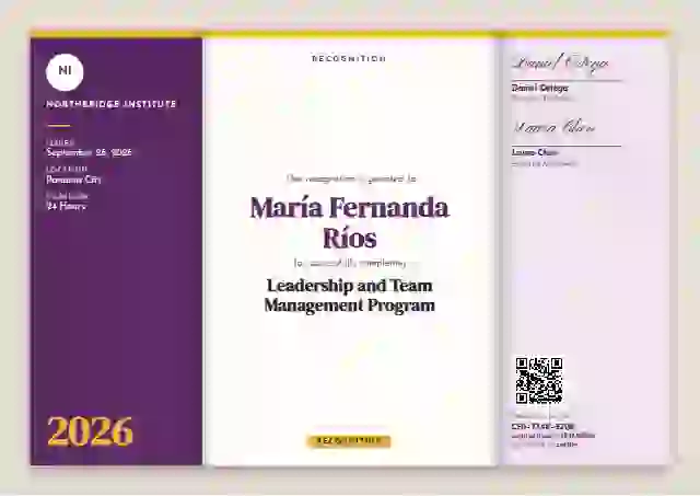 Tri-fold Programme Orchid latin america certificate template