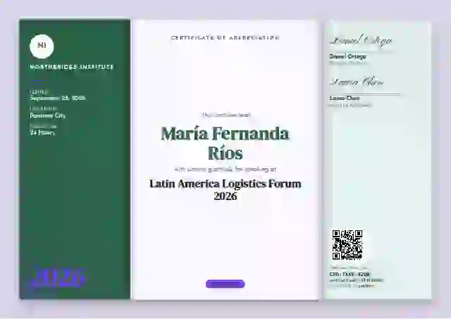 Tri-fold Programme Jade conference speaker certificate template