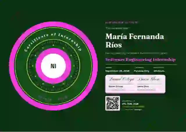 Ring Seal Fuchsia No Echo Rings internship certificate template