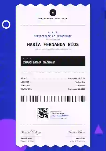 Receipt Roll Ultramarine Big Teeth membership certificate template