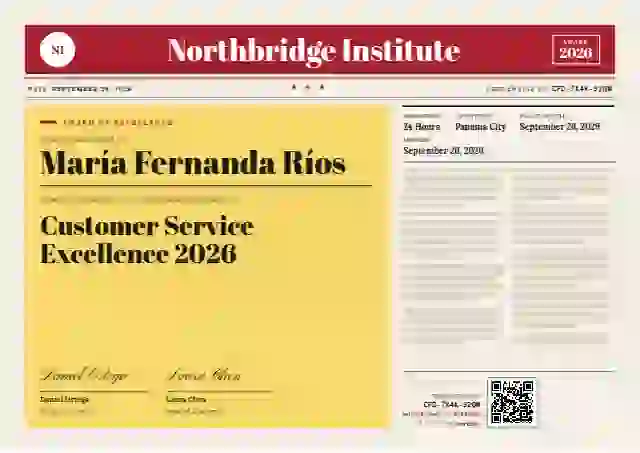 Newspaper Front Scarlet No Picture awards and achievement certificate template