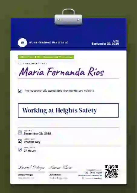 Clipboard Chart Ultramarine Tall Header compliance and safety certificate template