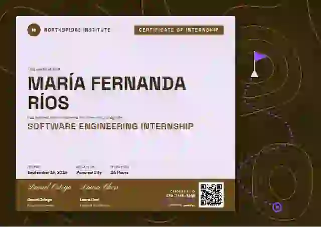 Contour Map Amber No Compass internship certificate template