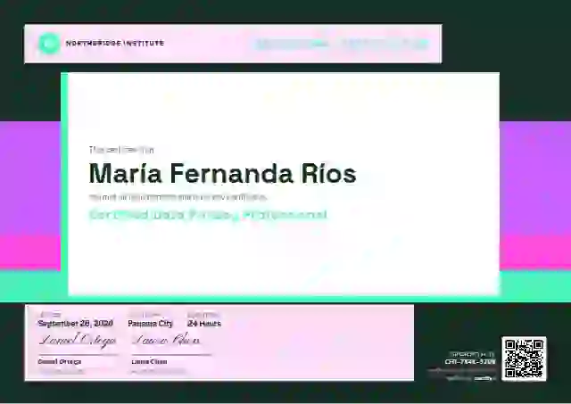 Stacked Bars Orchid Tall Top Bar professional certification certificate template