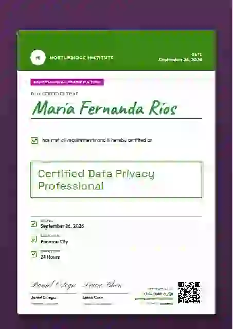 Clipboard Chart Fern No Clip professional certification certificate template
