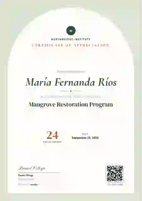 Plantilla de certificado Botanica de reconocimiento a voluntarios