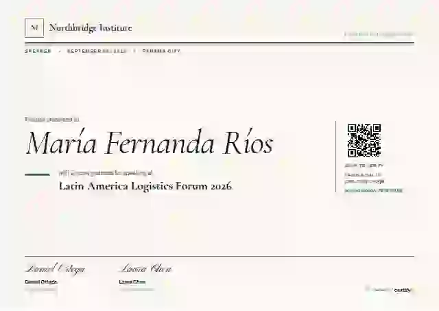 Editorial Serif Teal conference speaker certificate template