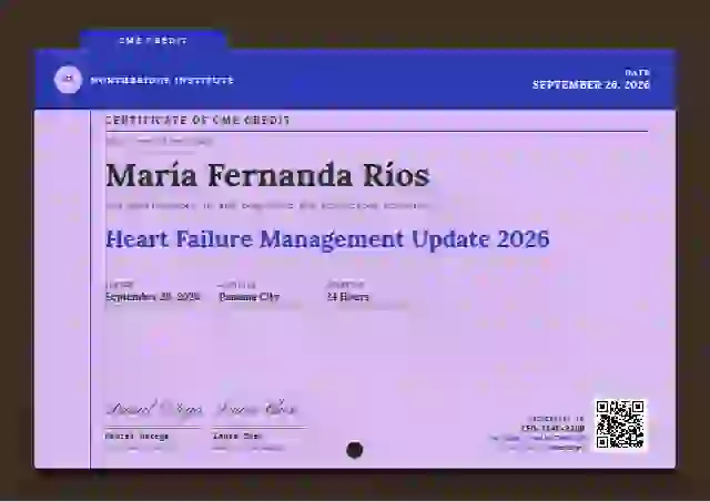 Catalogue Card Ultramarine Deep Label Strip healthcare and cme certificate template