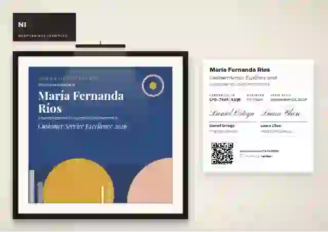 Gallery Placard awards and achievement certificate template