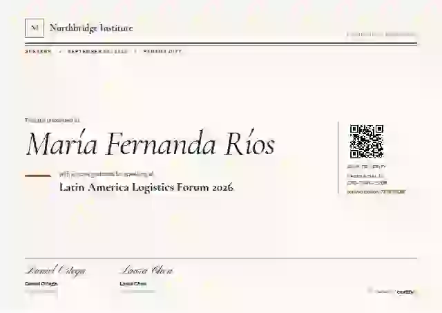 Editorial Serif Ember conference speaker certificate template